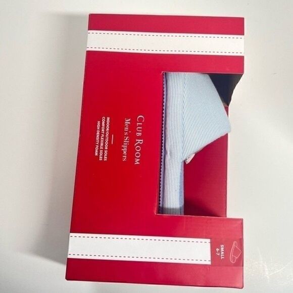 New CLUB ROOM Men's Cushioned Bed Slides, slippers, shoes small 6/7 - Picture 4 of 8